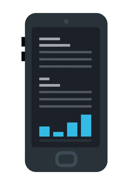 Application de trading pour smartphone icône vectorielle plat isolé — Image vectorielle