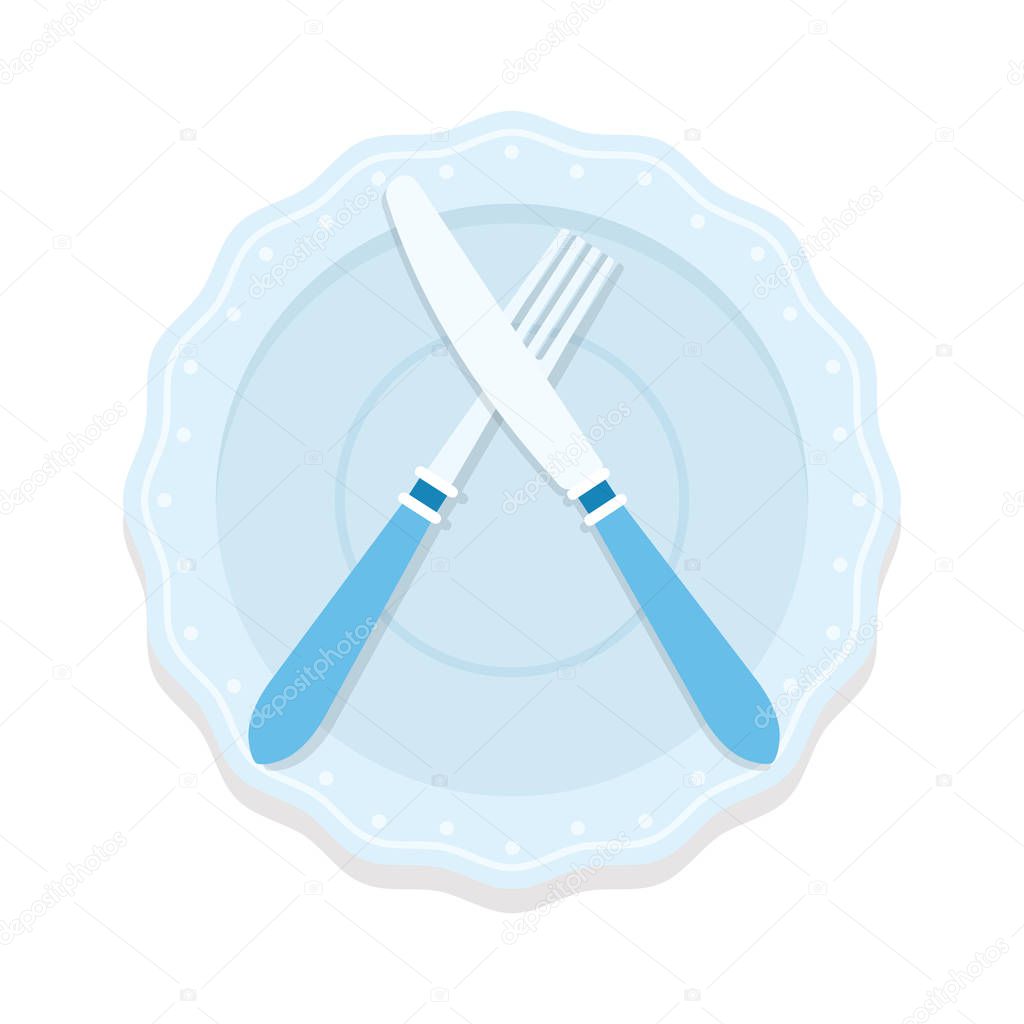 Rules of table etiquette. Fork and knife on a plate means 