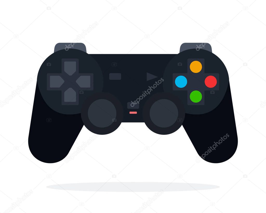 Joystick for video games flat isolated