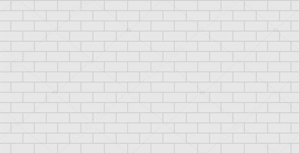 Gray brick wall vector flat isolated