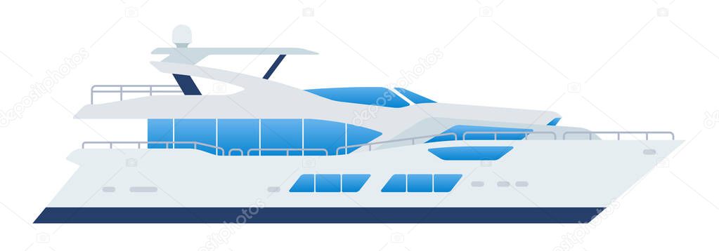 Passenger boat vector icon flat isolated