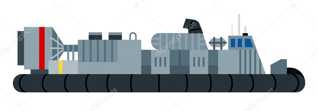 War Hovercraft vector flat icon isolated