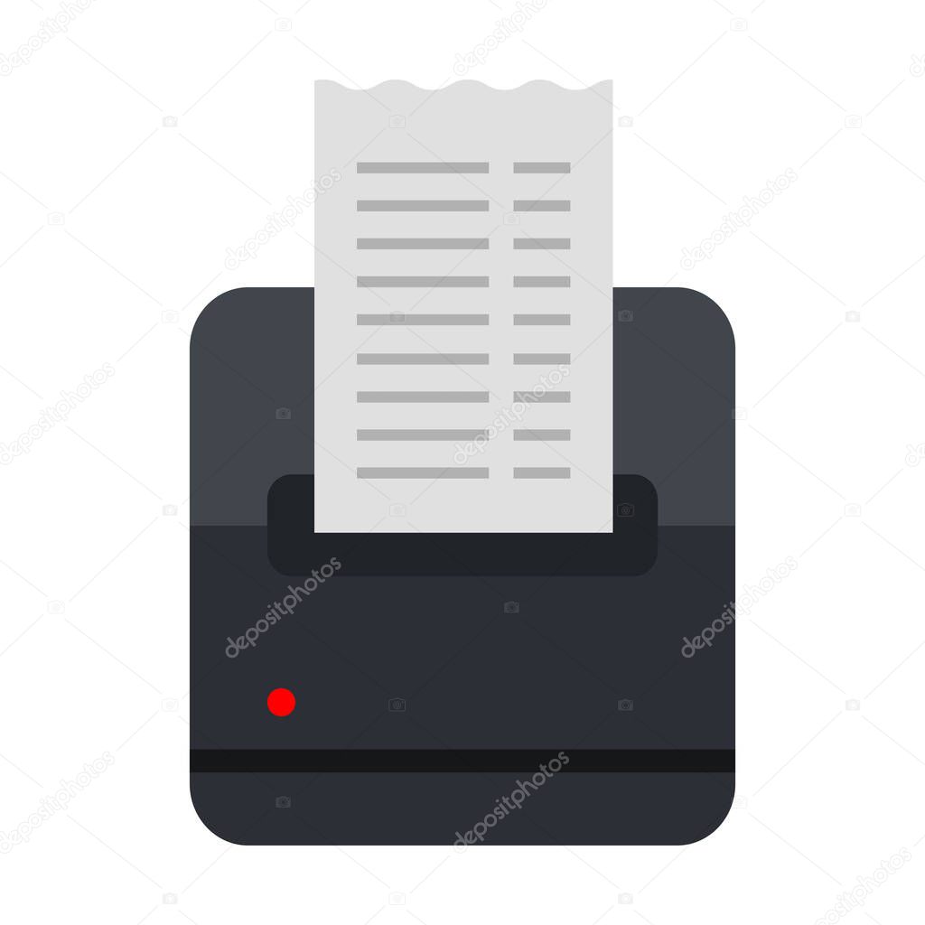 Fiscal registrar flat icon vector isolated