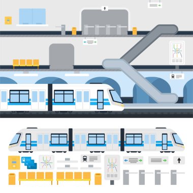 İstasyondaki metro treni