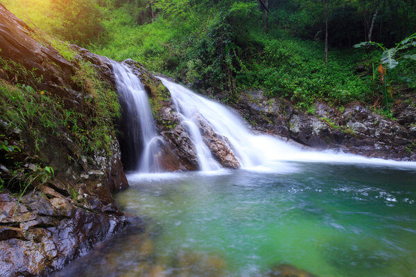 wonderful waterfall during rainy season