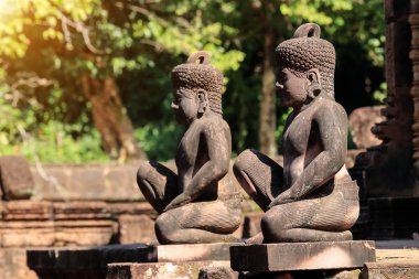 Antik Budist khmer tapınak angkor wat, Kamboçya. banteay srey prasat