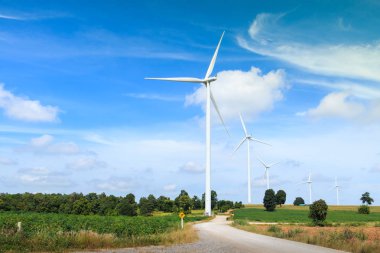 elektrik üreten Rüzgar türbinleri