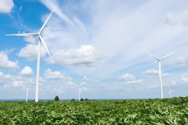 elektrik üreten Rüzgar türbinleri