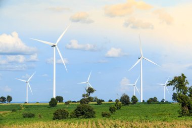 elektrik üreten Rüzgar türbinleri