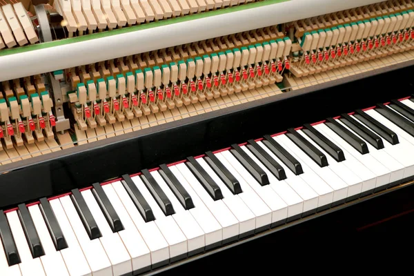 Close up piano, white and black keyboard — Stock Photo, Image