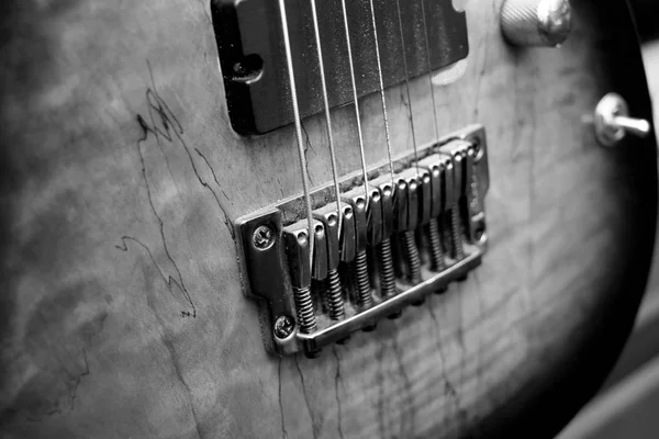 Elegante Cuerda Eléctrica Guitarra Pintada —  Fotos de Stock