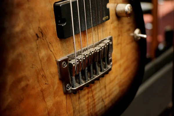 Elegante Cuerda Eléctrica Guitarra Pintada — Foto de Stock