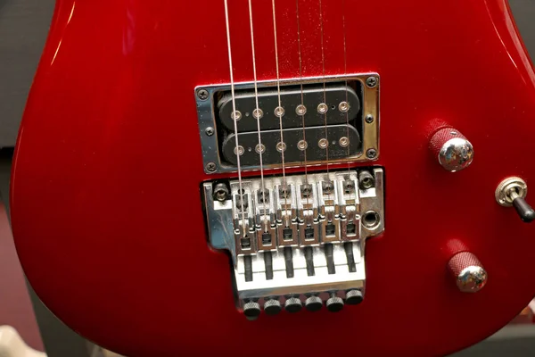 Gran Número Guitarras Eléctricas Mostrador Tienda — Foto de Stock