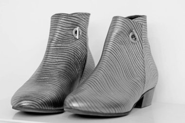 Kadın Ayakkabı penceresinde, sonbahar Ayakkabı