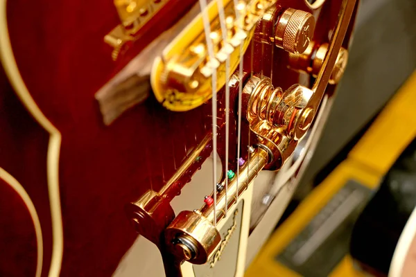 Elegant String Electric Guitar Painted — Stock Photo, Image