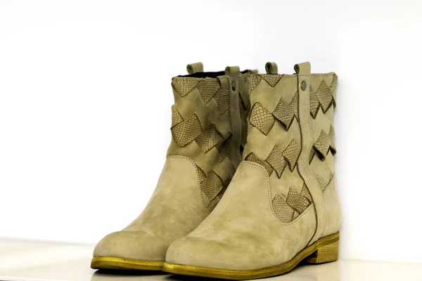 Sapatos Femininos Janela Sapatos Outono — Fotografia de Stock