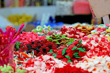 Jelatin renkli şeker geniş