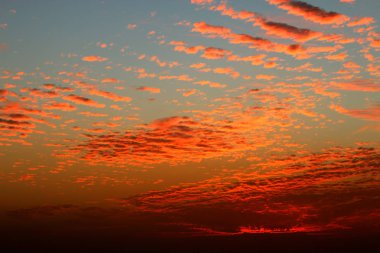 kış, bulutlu gökyüzü, bulutlar deniz güneş ray günbatımı
