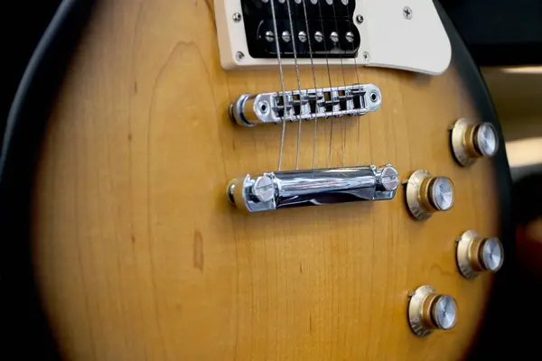 Elegante Cuerda Eléctrica Guitarra Pintada — Foto de Stock