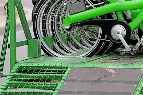 Plaza Aparcamiento Para Transporte Bicicletas Aparcamiento —  Fotos de Stock