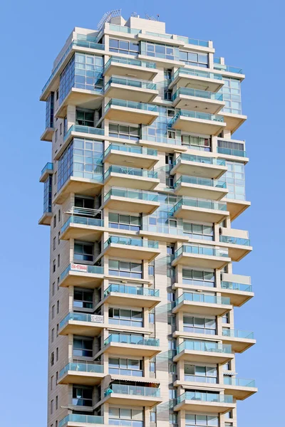 Rise Buildings Background Blue Sky — Stock Photo, Image