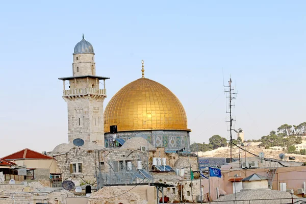 Cúpula Zolotyoho Cobrir Poklonninya Mesquita Islâmica Jerusalém — Fotografia de Stock