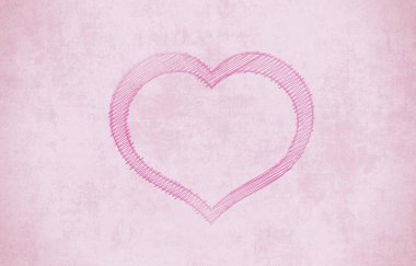 Mutlu Sevgililer günü kartı, Vintage arka plan ile kalp