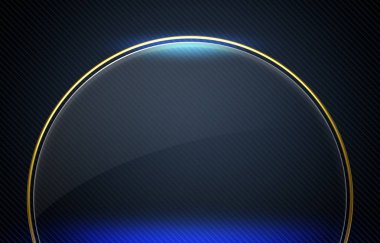 koyu arka plan ile parlak yuvarlak çerçeve