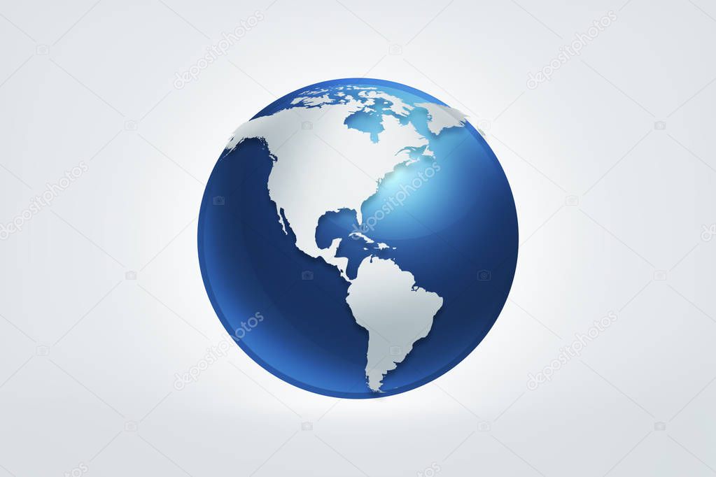 globe world map background, America