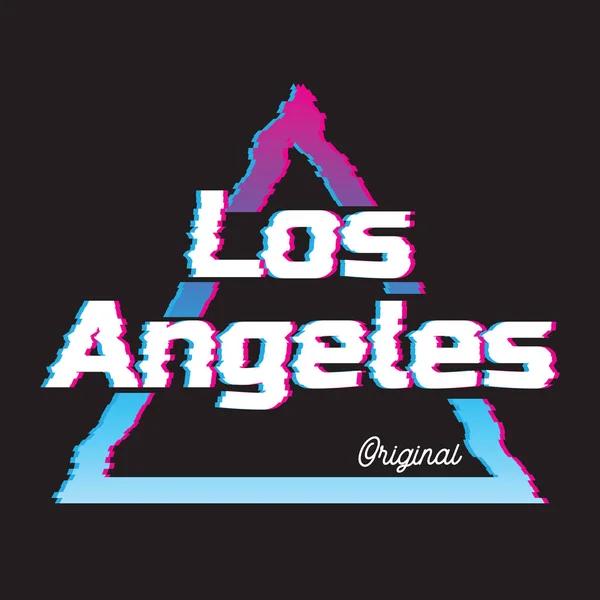 Los Angeles city glitch effekt retro illustration. Royaltyfria Stockvektorer