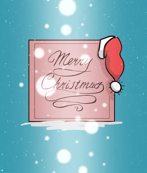 Greetings card with Merry Christmas — Stock Photo, Image