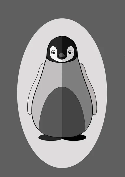 sevimli gri penguen