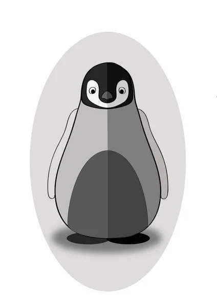 sevimli gri penguen
