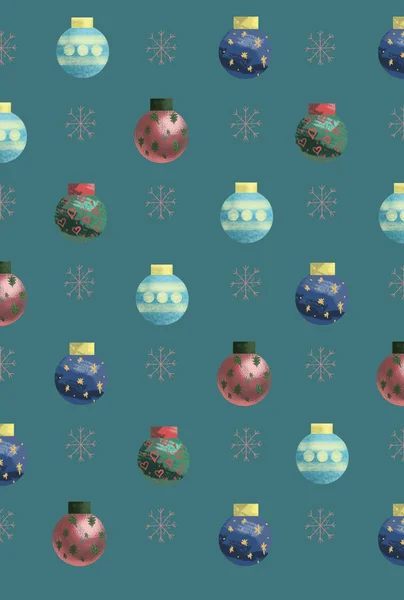 Illusztráció karácsonyi labdák — Stock Fotó