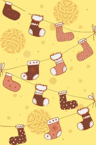 Christmas background with socks