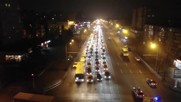 Carro Trânsito Intensivo Nas Ruas Ucrânia Inclui Taksim Forma Quadrada — Vídeo de Stock