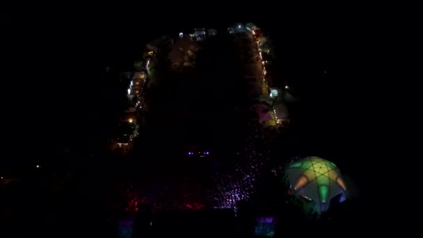 Aerial Panoramic Top Cer Vedere Aer Liber Mulțime Publică Imensă — Videoclip de stoc