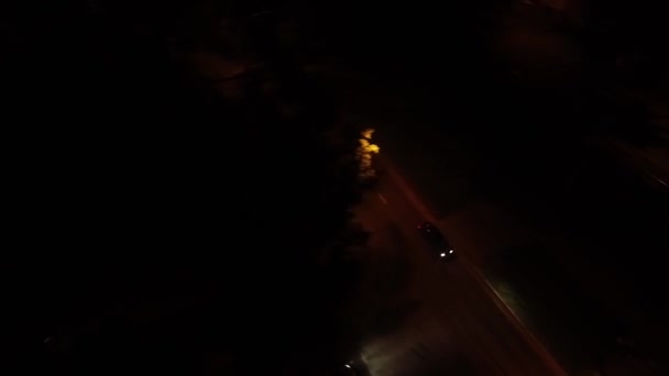 Car Burning Gasoline Dripping Burning Unrecognizable Firefighter Spraying Water Foam — Stok video