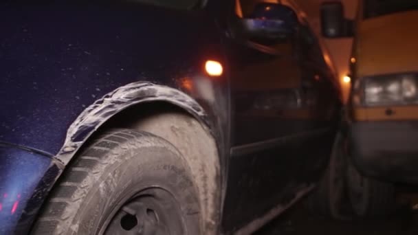 Ukraine Dnipro Dnepr Police Enquête Sur Scène Dramatique Accident Voiture — Video