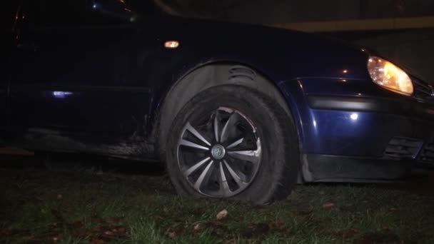 Ucraina Dnipro Dnepr Poliția Investighează Scena Dramatică Accidentului Mașină Fatală — Videoclip de stoc