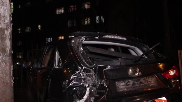 Поліція Дніпра Розслідує Драматичну Фатальну Автокатастрофу Торонто Перетинаючи Панорамну Панорамну — стокове відео