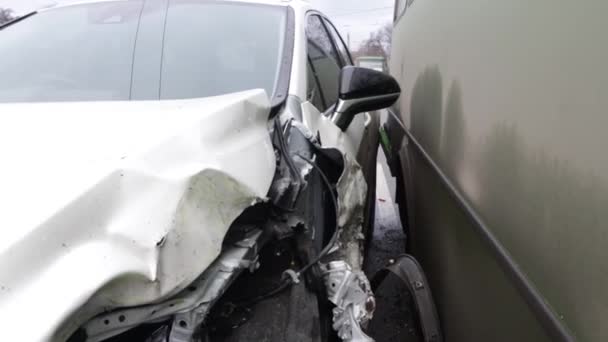 Поліція Дніпра Розслідує Драматичну Фатальну Автокатастрофу Торонто Перетинаючи Панорамну Панорамну — стокове відео