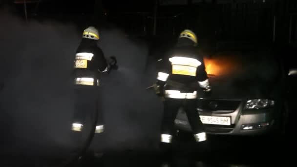 Velký Oheň Černý Kouř Střelba Výšky Ukrajina Dnepr Dnipro — Stock video