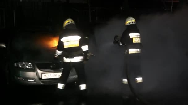 Groot Vuur Zwarte Rook Schieten Van Een Hoogte Oekraïne Dnepr — Stockvideo
