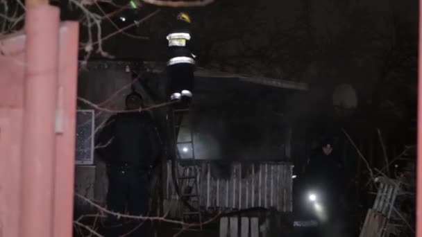 Groot Vuur Zwarte Rook Schieten Van Een Hoogte Oekraïne Dnepr — Stockvideo