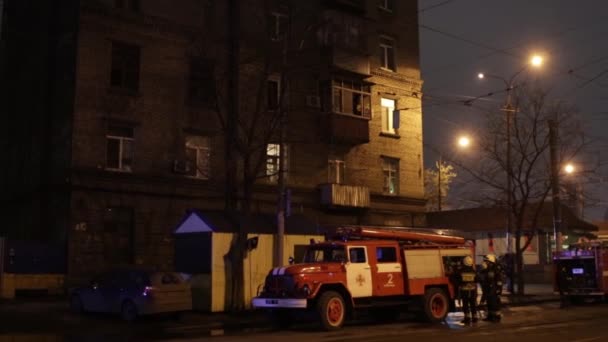 Большой Пожар Черный Дым Стрельба Высоты Украина Днепр Днепр — стоковое видео