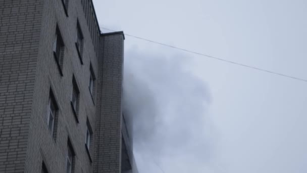 Edificio Appartamenti Generico Che Stabilisce Facciata Esterna Giorno Girato Sopra — Video Stock