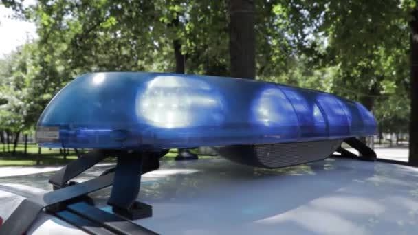 Dnipro Ucrânia Dnepr 2019 Carro Polícia Patrulha Está Encruzilhada Crianças — Vídeo de Stock
