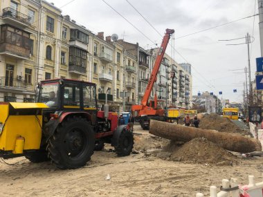 Ukrayna, Kiev 'deki Saxagan Sokağı' nın onarımı - 2019