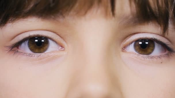 Mooie meisjes ogen, menselijke ogen — Stockvideo